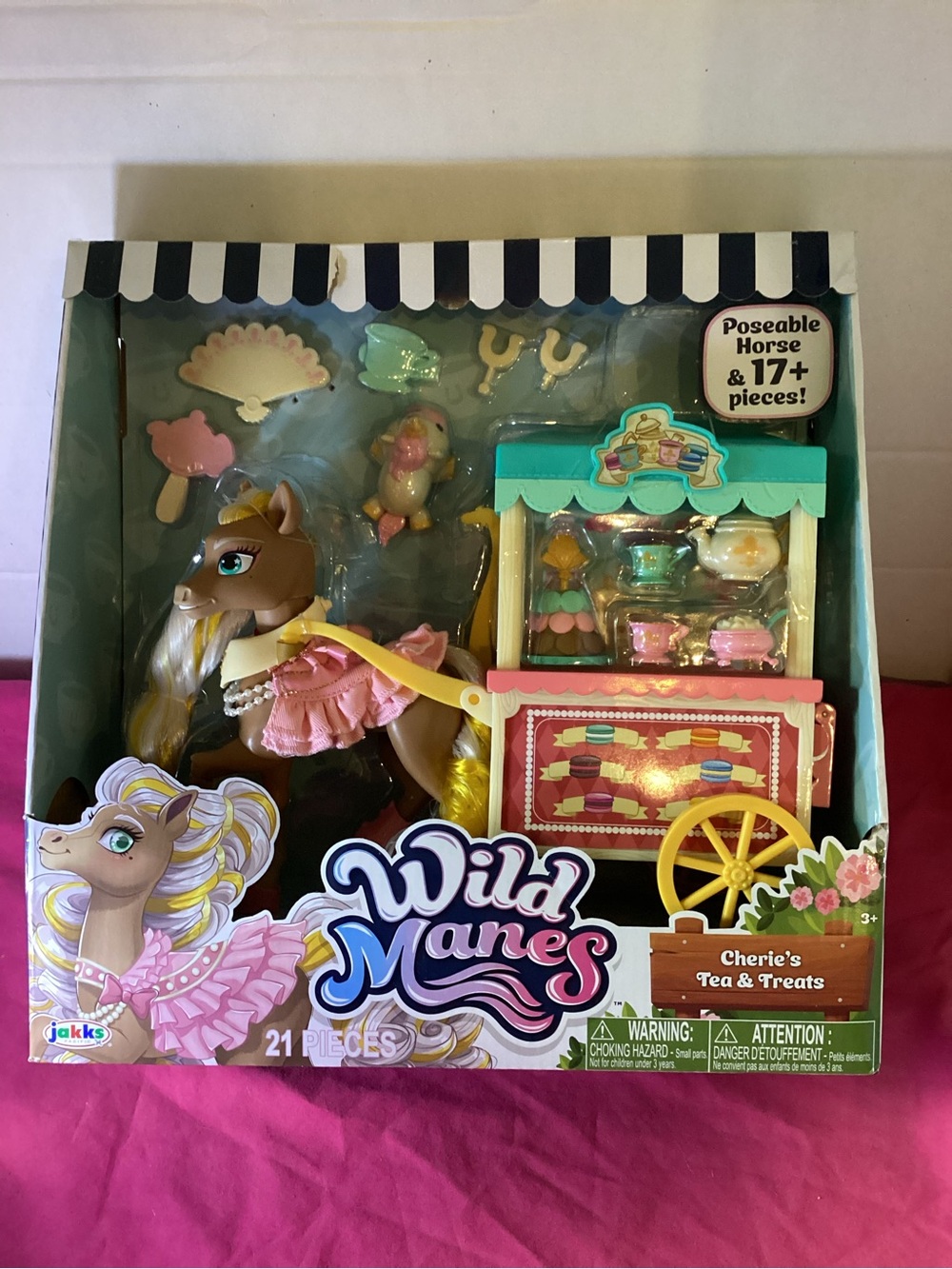 618-Wild Manes Horse Cherie’s Tea & Treats 21 Piece Playset New